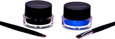 Emijun Long Wear Gel Eyeliner Smudge Proof & Waterproof black and blue . 6 g(Black, Blue)