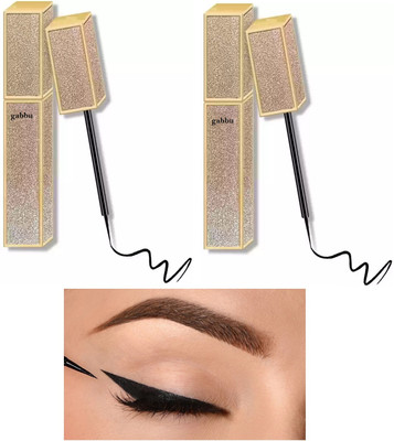 GABBU Quick Drying & Smudge Proof | Long Lasting Liquid Eye Liner 12 ml(Black)