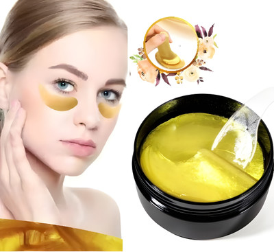 LAAMU Under Eye Patches for Dark Circles with 24k Nano Gold | Pack of 60 Gel Pads(60 g)