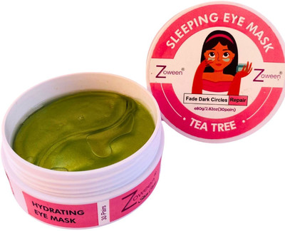 zoween 30 Pairs Tea Tree Under Eye Patches – Refreshing Hydrogel for Smooth Skin(60 g)