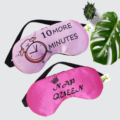 JELLIFY (Pack of 2)10 more mint with Nap queen Print Eye mask/ Sleep Mask for Relaxing(0 ml)