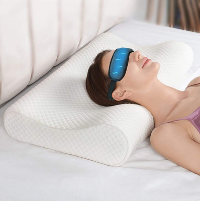DOXONZ Ice Gel Sleeping Eye Mask with Memory Foam Orthopedic Pillow(450 g)