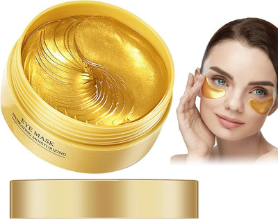 KVVTRADES 24k Gold Under Eye Patches for Dark Circles Puffy Eyes with Collagen -60 Pcs(60 g)