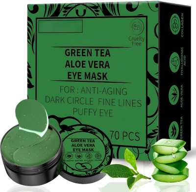 SPARKLESS Under Eye patches (64 pcs)-Green Tea Eye Mask , Cooling Eye Care(60 g)