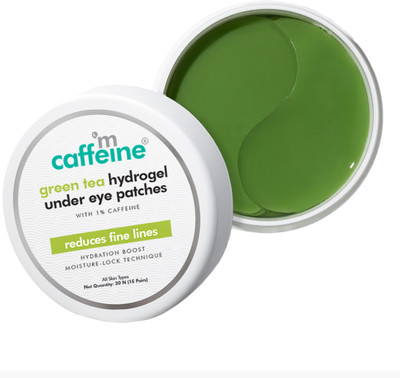 mCaffeine Green Tea Hydrogel Under Eye Patches for Fine Lines Reduction - 15 Pairs(45 g)