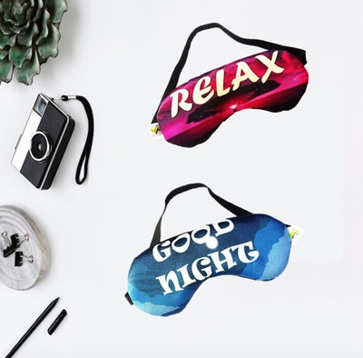 JELLIFY Set of 2 Good night with Relax Printed Eye mask/ Sleep Mask for Relaxing(0 ml)