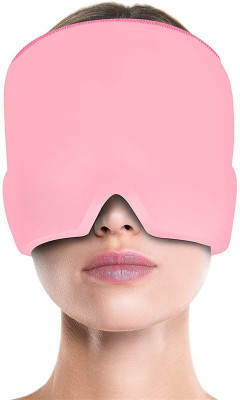HASTHIP Migraine Relief Cap Cool Gel Ice Bag Headache Relief Ice Wrap Sleeping Eye Mask(684 g)