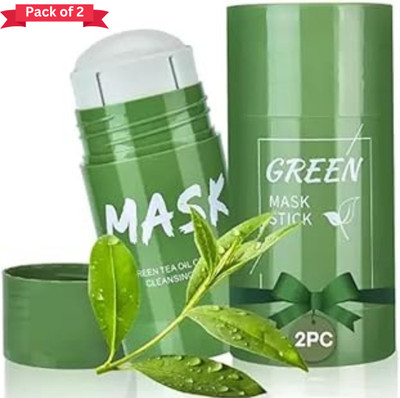 SIYDHA Green Mask Stick Combo For Face Men Women - Blackheads Acne & Pores {2pc X 40g}(80 g)