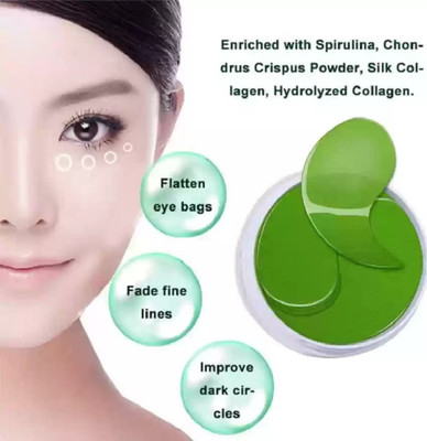 HUZURLU sheet Eye mask for under eye dark circles mask patch Moisturizing green1(84 g)