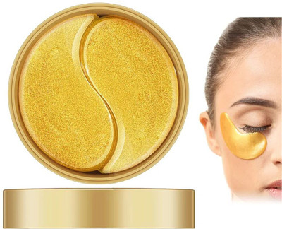 LILABA 24k Gold Under Eye Patches for Dark Circles Puffy Eyes with Collagen -60 Pcs(60 ml)