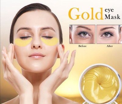 ADJD 24K Gold Under Eye Patches,Under Eye Mask for Puffy Eyes Dark Circles(60 g)