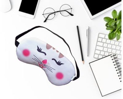 JELLIFY (Pack of 2) White Cat with Goodnight Print Eye mask/ Sleep Mask for Relaxing(0 ml)