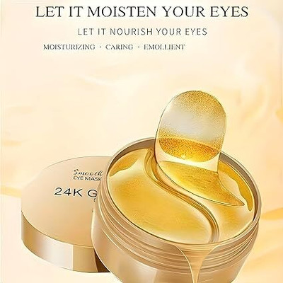 GVJ TRADERS Under Eye Patches PCS 24K Gold Dark Circle Remover for Women ,Reduce Wrinkles,(60 ml)