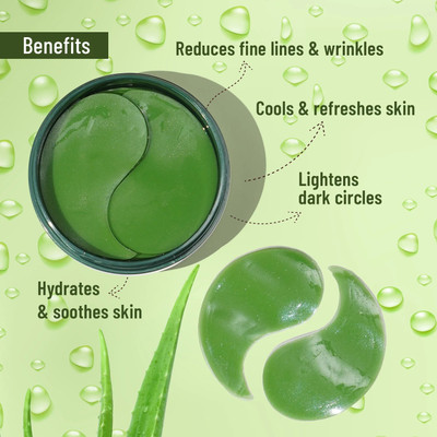 THTC Aloe Vera Hydrogel Under Eye Patches for Fine Lines Reduction(84 g)