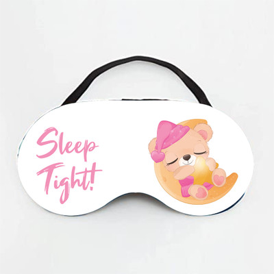 WELLTONE Cute And Soft Printed Sleep Mask, White B(1 g)