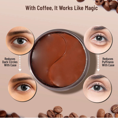 THTC Coffee Hydrogel Under Eye Patches for Dark Circles & Depuffing(84 g)