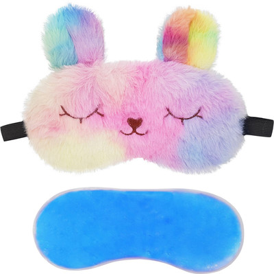 Jenna Fur Bunny Multi Sleeping Eye Mask for Insomnia, Meditation, Puffy Eyes and Dark Circles With Gel(1 g)