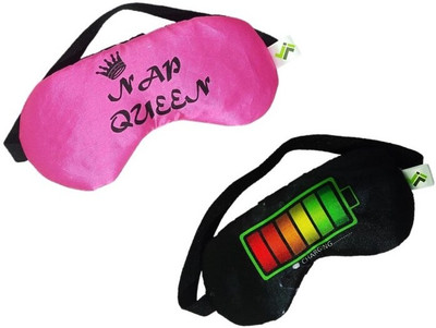 JELLIFY Set of 2 Nap queen with Battery charging Print Eye mask/ Sleep Mask for Relaxing(0 ml)
