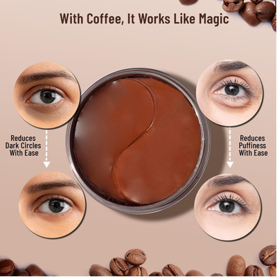 GFSU - GO FOR SOMETHING UNIQUE Coffee Eye Patches For Dark Circles & Puffiness Reduction(60 g)