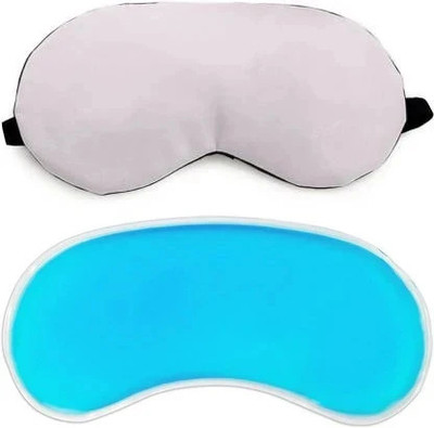 NEEVA ENTREPRISE 1 PC Smooth & Soft Fabric Most Creative Sleeping Mask with Cooling Pack Eye Masks for Men & Women -WHITE(150 g)