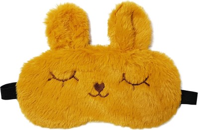 Jenna Fur Bunny Yellow Sleeping Eye Mask for Insomnia, Meditation, Puffy Eyes and Dark Circles(1 g)