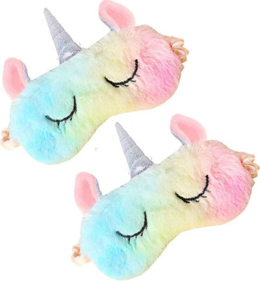 Naama 2pc Unicorn Eye Mask, Soft Plush Sleeping Mask for Travel(90 g)