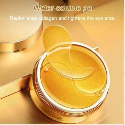 GFSU - GO FOR SOMETHING UNIQUE Under Eye Patches for Dark Circles with Gold | Pack of 60 Eye Cooling Gel Pads(60 ml)