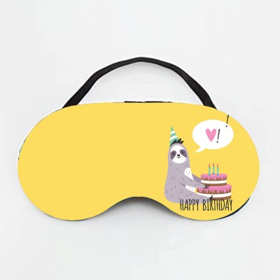 WELLTONE Cute And Soft Printed Sleep Mask, Yellow(1 g)