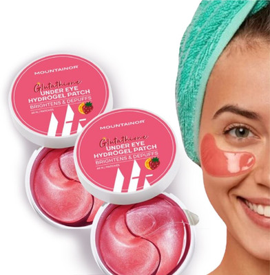 Mountainor Glutathione Hydrogel Under Eye Patches for Dark Circle & Depuffs Pack of 2(120 g)
