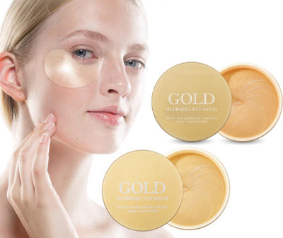 Emijun 24k GOLD HYDROGEL EYE PATCHES for Puffy Eyes, Under-eye Wrinkles COMBO(200 g)