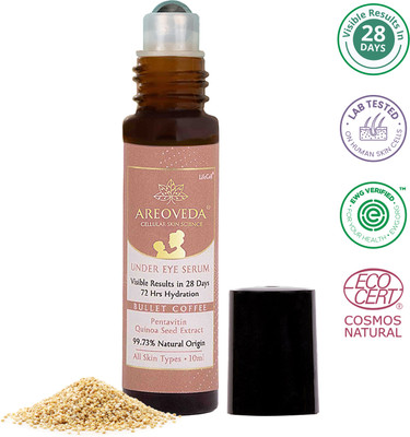 Areoveda Roll-On Under Eye Serum with CryoCoffee, Visibly Reduces Dark Circles, Puffiness(10 ml)