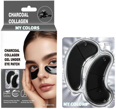 my color Charcoal Eye Mask, 6 Pairs Under Eye Patches Skin Treatment Mask, Anti-Wrinkle(36 g)
