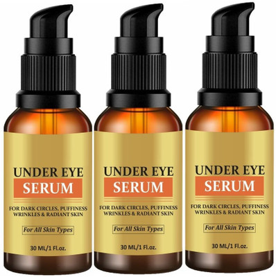 house of common Under Eye Serum to Reduce Dark Circles, Puffiness and Fine Lines (30ml) Pack 3(90 ml)