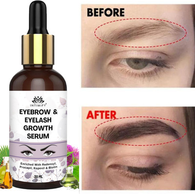 INTIMIFY Eyebrow & Eyelash Growth Serum For Women & Men, Grow Fuller & Thicker Eyelashes(30 ml)