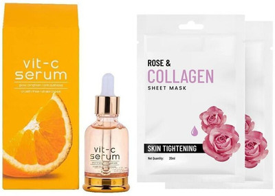 muphin trading company Combinations of Vitamin C Serum And Rose Sheet Mask(0.3 g)