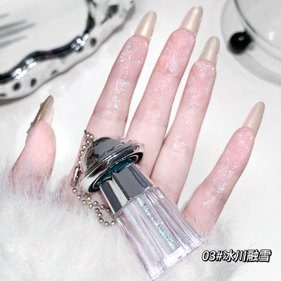 DAIMANPU Flying Saucer High-Gloss Liquid Eyeshadow – Waterproof & Shimmer Finish 2.5 ml(Silver)