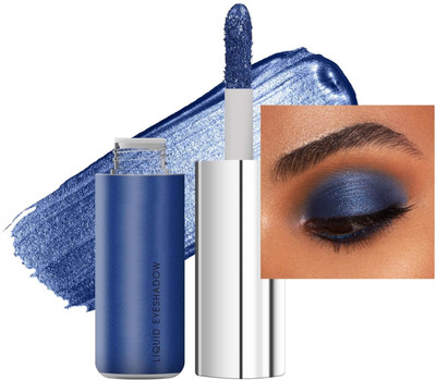 MYEONG Highly Pigmented Blue Shimmry Metallic Liquid Non-Transfer Eyeshadow 7 ml(Blue)