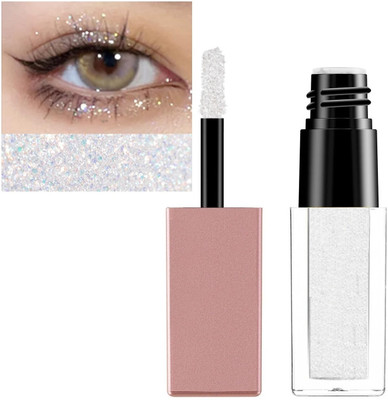BLUEMERMAID Liquid Glitter Matte Eyeshadow, Shimmer Eyeliner and Matte 4 ml(White)
