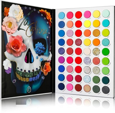 KIRA 54 Pcs EyeShadow Palette Neon Glitter Matte Shimmer Makeup For Women 12 g(Multicolor)