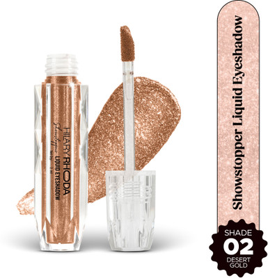 Hilary Rhoda Showstopper Liquid Eyeshadow | Gel-Based Formula | Shimmer Finish| Blends Easily 2 ml(Desert Gold)