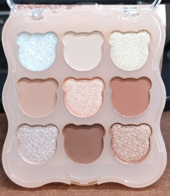 WOONGMI Cute Korean Multi Color Glitter Matte Eyeshadow 12 g(Multicolor)