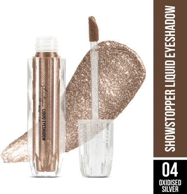 DARVING Highly Pigmented Non-Transfer & Long Stay Metallic Liquid Eye shadow 2 ml(oxidised silver)