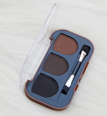 MYEONG 3 Color Eyebrow Powder Cake Palette With 1 Brush 9 g(Multi Shade)