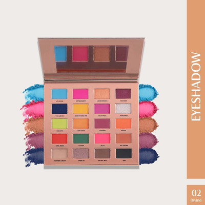 Glam21 Muse Eyeshadow Palette 20 Colour | Ultra-pigmented Formula in Mattes & Shimmers 30 g(Divine-02)