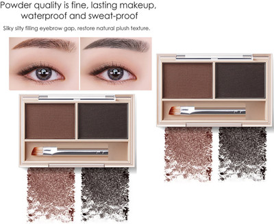 THTC New Long Stay & Smudge Proof Ultimate Kajal & Eye Shadow & Brow Shaping Palette 5 g(MULTI COLOR)