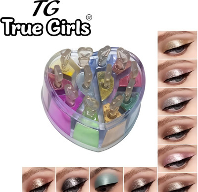 TG TRUE GIRLS TrueGirls 12-in-1 Liquid Glitter Eyeliner Set – Multicolor Shimmer Collection 15 g(Multicolor)