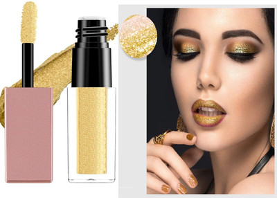 tanvi27 glittery liquid eyeshadow Shiny Effect quickly dry 4 g(gold)