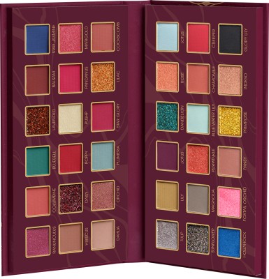 COLORS QUEEN Shringar 36 Pigmented Colors Eyeshadow Palette Matte, Shimmer & Glitter Shades 52 g(Multicolor)