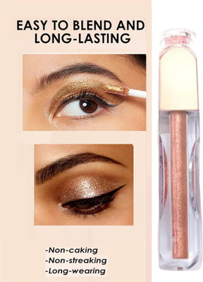 Sheny Water Proof Smudge Proof Shimmer Glitter Liquid Eyeshadow 5 ml(golden)