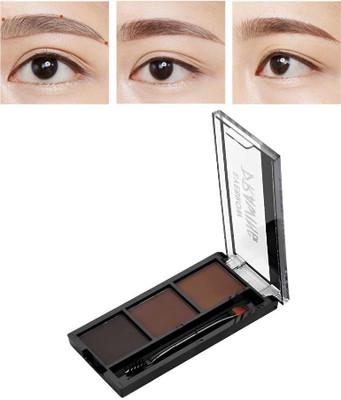 Herrlich Natural makeup Drawing 3 Colors Eyebrow Pallet with Brush 7.2 g(MULTI COLOR)